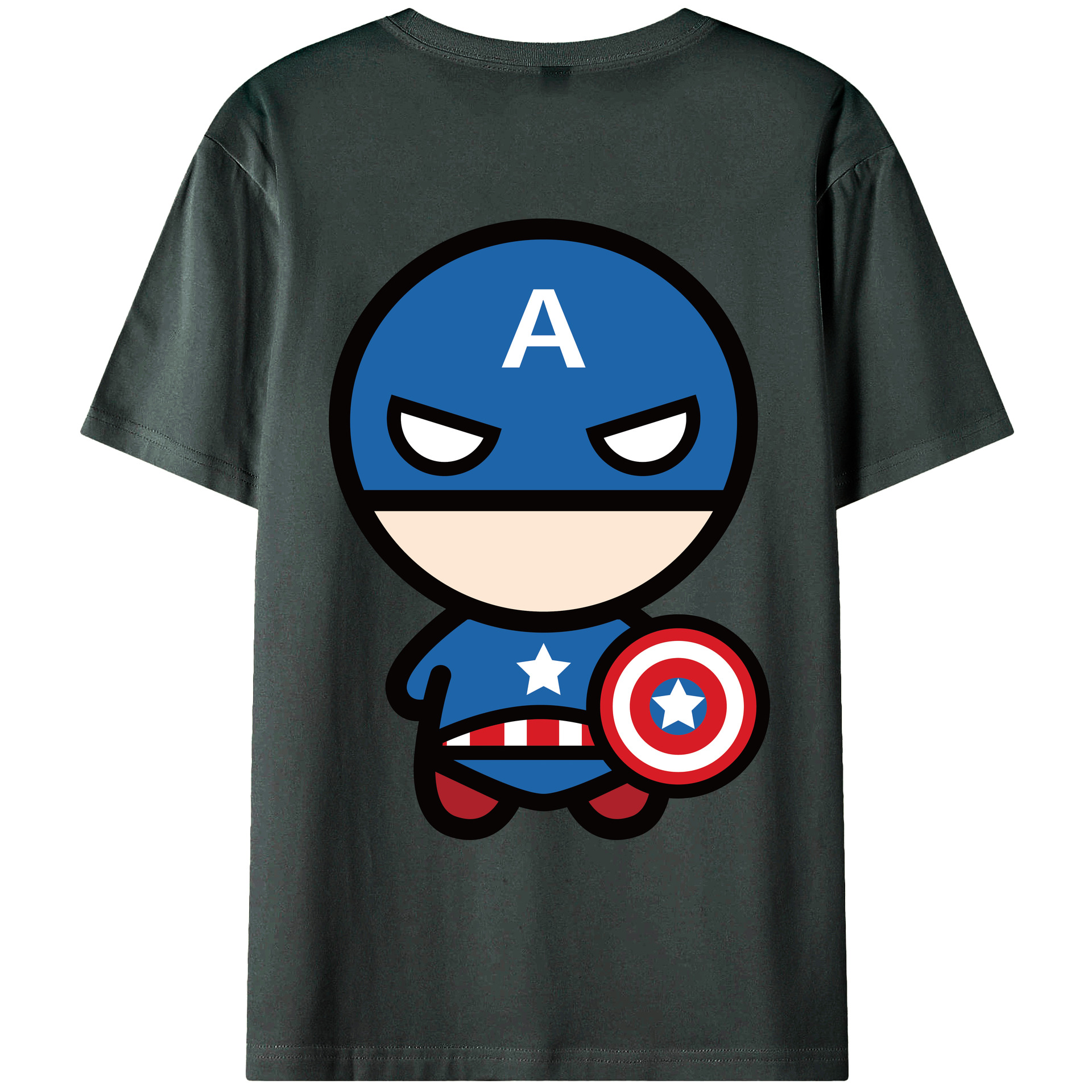 （画像用） アベンジャーズ The Avengers 綿100％ メンズ半袖Tシャツ（バックプリント） 通気性